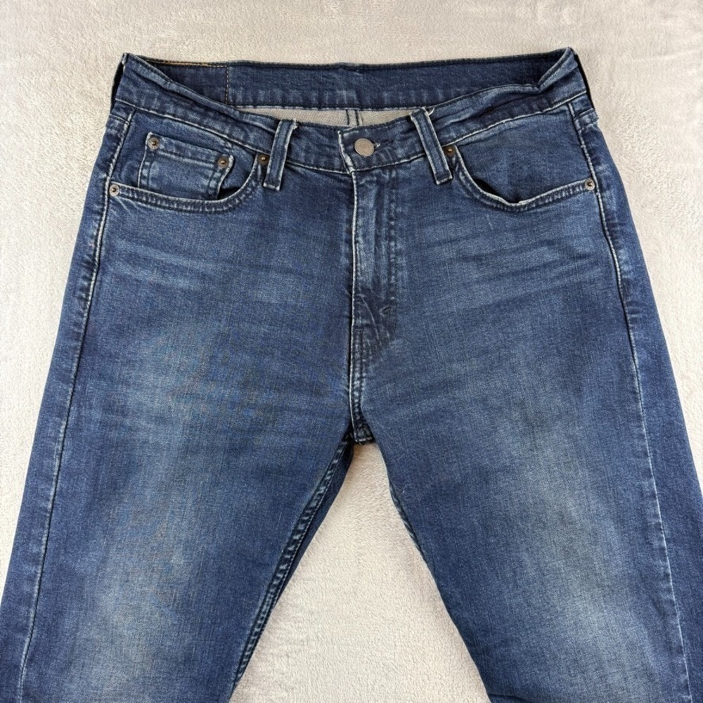 Levis Jeans Mens 31x30 Blue 513 Slim Straight American Dark Wash Stretch Denim
